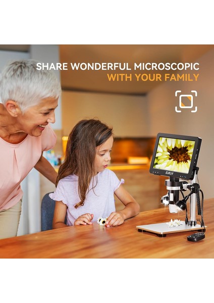 Edm9 7 Inc LCD Dijital Mikroskop 1200X, 1080P - 12MP fırsatları