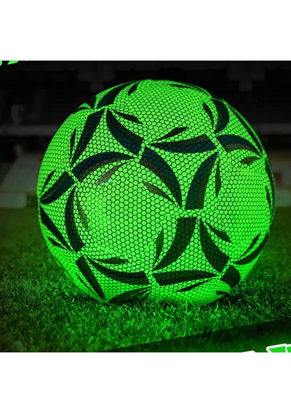 Reflektif Işıklı Futbol Topu - Yeşil (Yurt Dışından)