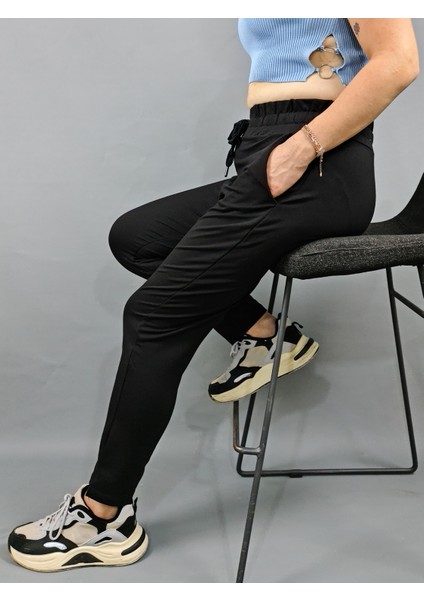 Kadın Basic Yüksek Bel Eşortman Altı Siyah S modelleri