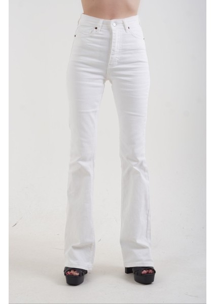 Ekru Ispanyol Paça Jean Pantolon fırsatları