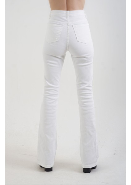 Ekru Ispanyol Paça Jean Pantolon indirimleri