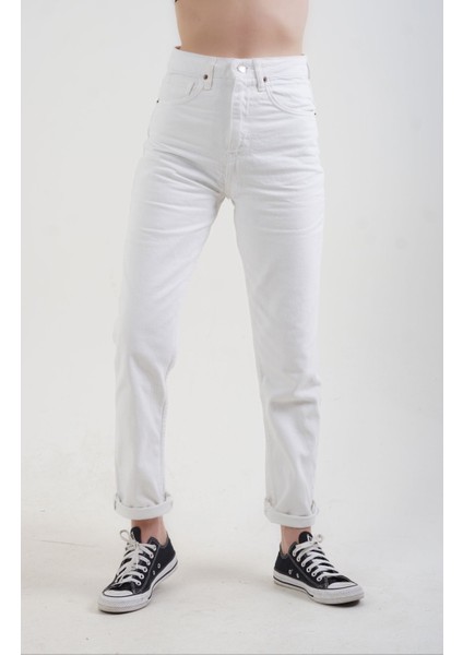 Ekru Mom Fit Jean Pantolon fiyatları