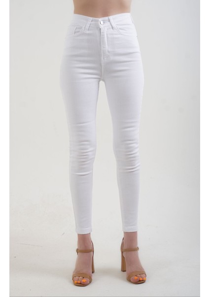 Beyaz Merlin Skinny Jean Pantolon modelleri