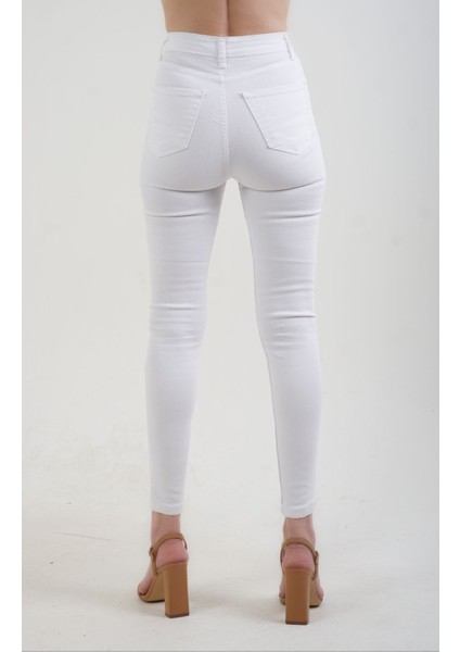 Beyaz Merlin Skinny Jean Pantolon fırsatları