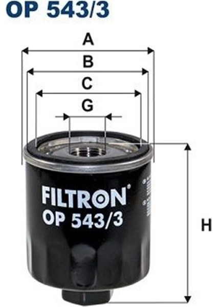 Fıltron OP543/3 Yag Filtresi Transit 2.0 Ecoblue V362 V363 (4x4) 105PS 130PS 170PS 2027438 OP5433 (WC239959)