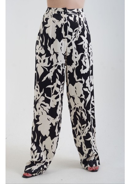 Monogram Desenli Saten Pantolon fiyatları