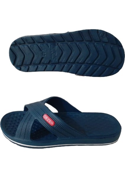 Lacivert Erkek Eva Günük Terlik modelleri