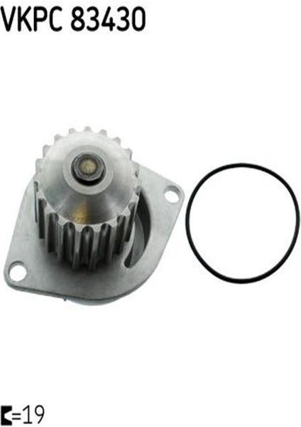 VKPC83430 Devirdaim Su Pompasi P106 Gti Saxo Vts TU5J4 (1.6 16V) P206 P207 C3 C4 TU5JP4 (1.6 16V) Ec5 1201A2 (WK167169)