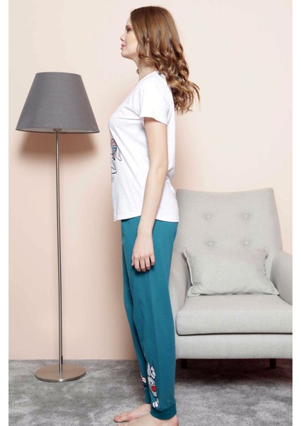Good Look Gri Melanj Kadın Kısa Kollu Manşetli Paça Etegi Oval Pijama Takım EDY1120G fırsatları