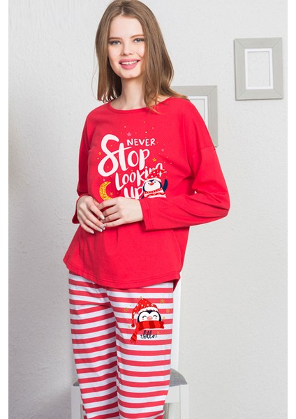 Narçiçeği Kadın 0 Yaka Düşük Omuzlu Eteği Oval Uzun Kollu Pijama Takım 2167 fiyatları