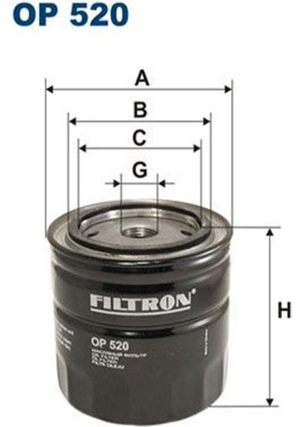 Fıltron OP520 Yag Filtresi Tofas M131 Dogan Sahin Kartal 1.6 (WA433985)