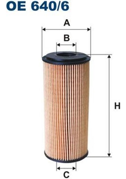 Fıltron OE640/6 Yag Filtresi W168 98-04 W245 05-11 Vaneo 414 02-05 OE6406 (WE986444)