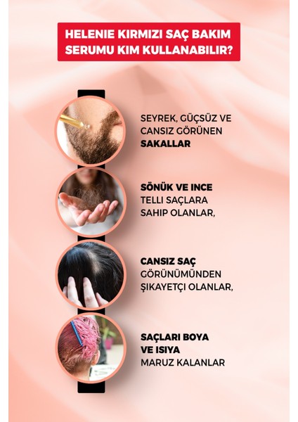 Kırmızı Saç ve Sakal Çıkartıcı Bakım Serumu 50 ml + Dermaroller 0,5 mm