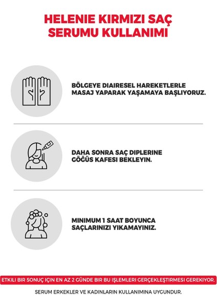 Kırmızı Saç ve Sakal Çıkartıcı Bakım Serumu 50 ml + Dermaroller 0,5 mm