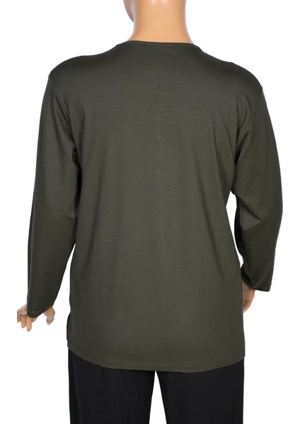 Cimariva Kadın Arsu Büyük Beden Robalı Süs Düğmeli Haki Bluz fırsatları