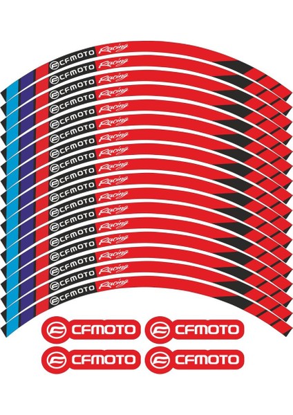 Cfmoto Jant Şeridi Kırmızı M Power