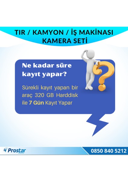 Tır Kamyon Iş Makinası Için Uzaktan Izlemeli 4 Kameralı 3