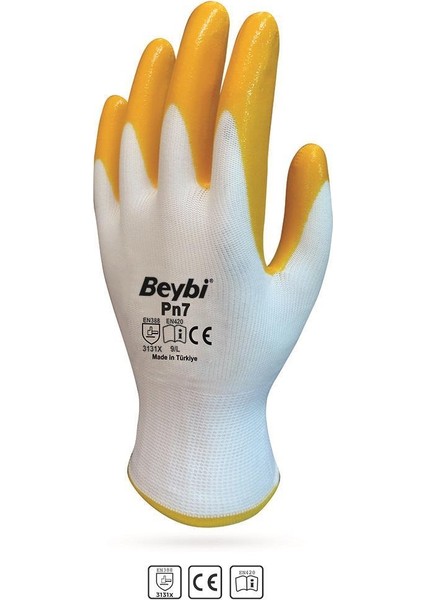 Beybi Pn7 No:10 Sarı Nitril Eldiven - 8690648306750