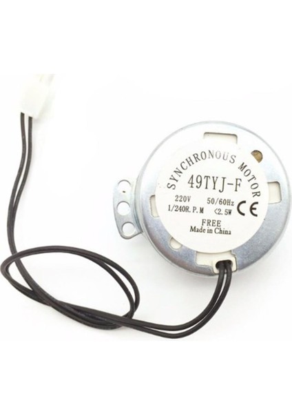 Ac Senkron Motor 49TYJ-F Ac 220V 1/240 Rpm 2.5W(MINI Kuluçka Motoru)