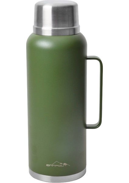 Campout Çift Katmanlı Termos Yeşil 2600 ml