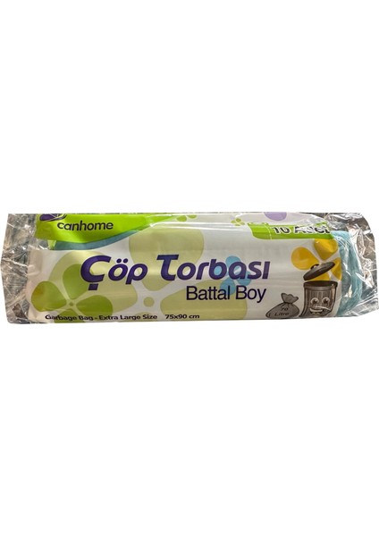 Mavi Büyük Boy Battal 75X90 Cm. 30 Litre Çöp Torbası Poşeti - 10 Adetlik 3 Rulo