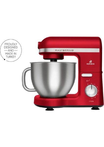 Mastermaid Chef Pro Çift Kollu Stand Mikser Imperial Red 1750 W