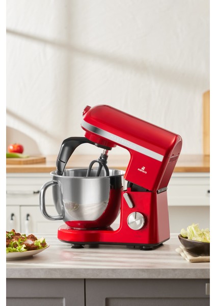 Mastermaid Chef Pro Çift Kollu Stand Mikser Imperial Red 1750 W