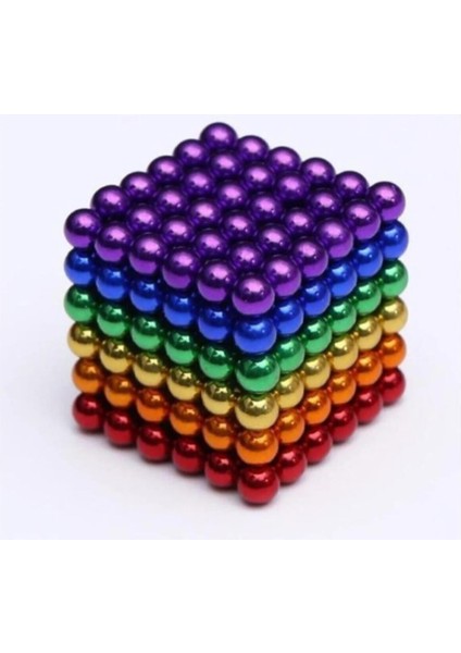 Renkli 216 Adet Mıknatıs Neocube Mıknatıs 5mm Neodyum - FC083