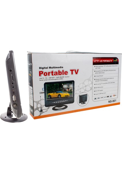 Dexter Powermaster PM-4654 9.5 Tft LCD Usb/sd Analog Tv Tuner Portable Tv Monitör