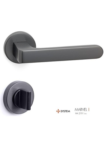 Marvel Wc Rozetli Kapı Kolu Füme Renk 1 Takım HA210RO12 fiyatları
