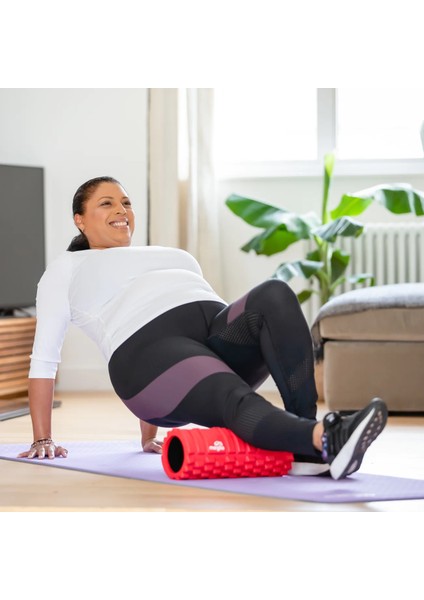 Povit Black Kısa Foam Roller Köpük Rulo Yuvarlama Köpüğü Masaj Köpüğü Egzersiz Aleti 33 cm indirimleri