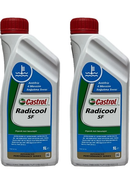Radicool Sf 4 Mevsimlik Kırmızı Antifriz 1 Litre 2 Adet