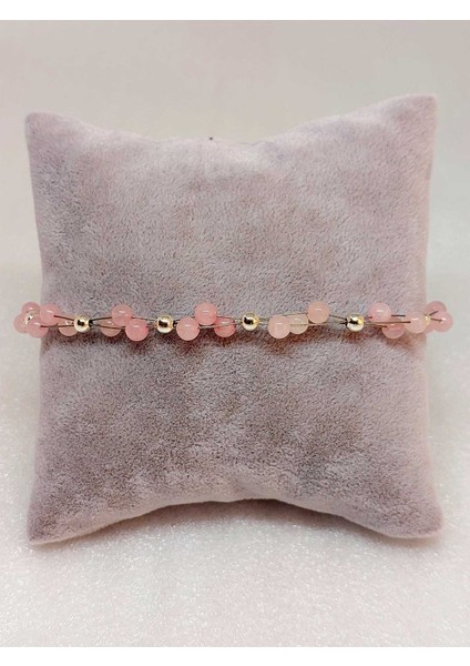 Pembe Kuvars Taşı Bileklik 4mm fiyatları