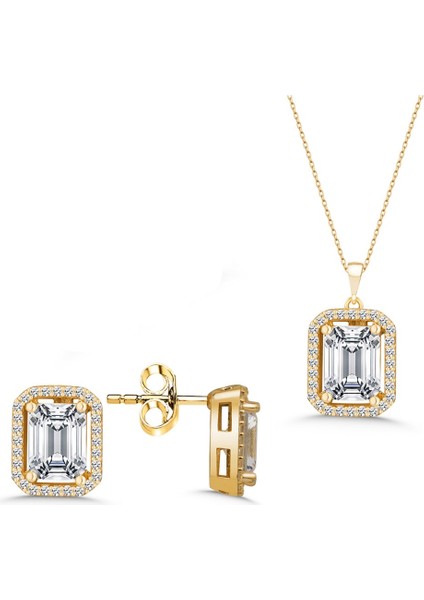 Gümüş Takı Seti 2'li Gold