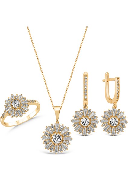 Elegant Gümüş Baget Takı Seti