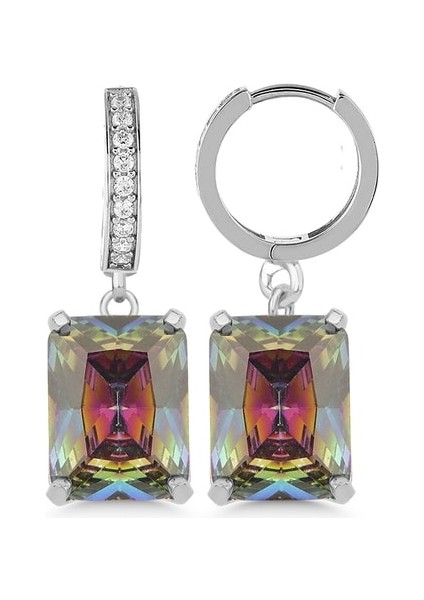 Topaz Taşlı Kadın Takı Seti Kare Model modelleri