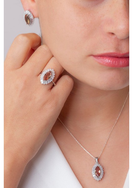 Zultanit Gümüş Takı Seti Baget Model