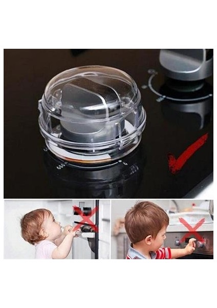 Nonni Buffer® Isıya Dayanıklı Plastik Ocak Düğme Koruyucu Düğme Kilidi Emniyet Düzeneği fırsatları