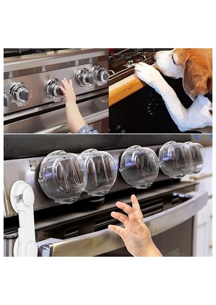 Nonni Buffer® Isıya Dayanıklı Plastik Ocak Düğme Koruyucu Düğme Kilidi Emniyet Düzeneği indirimleri