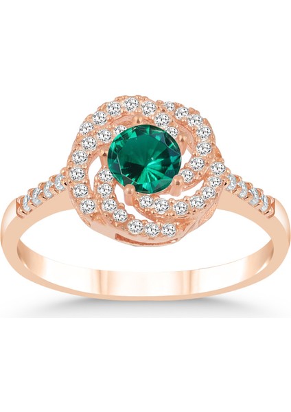 Girdap Tasarım Tektaş Kadın Gümüş Yüzük