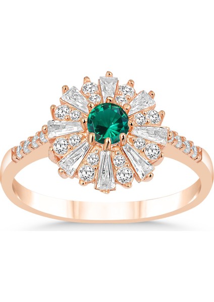 Baget Taşlı Yüzük Gümüş