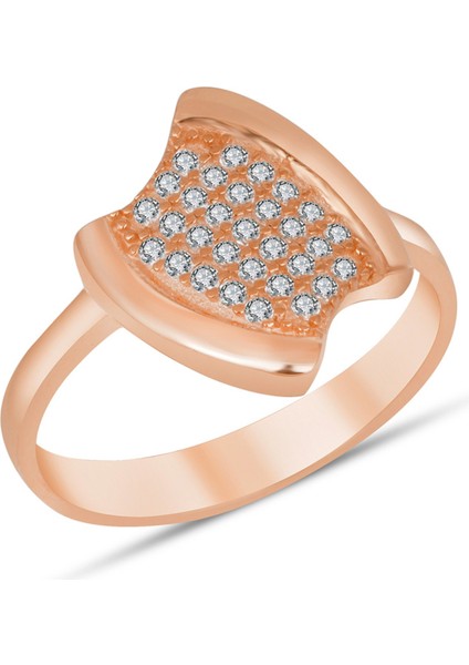 Modern Tasarım Kare Model Kadın Gümüş Yüzük