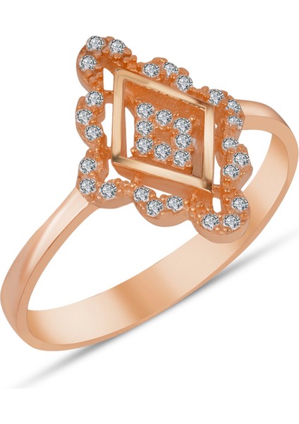 Üçgen Kadın Gümüş Yüzük Modern Tasarım