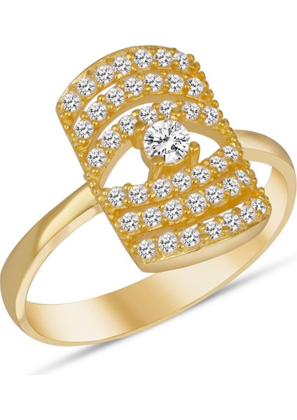 Çizgili Kare Model Kadın Gümüş Yüzük fiyatları