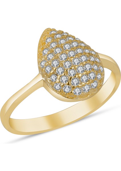 Çok Taşlı Kadın Gümüş Yüzük