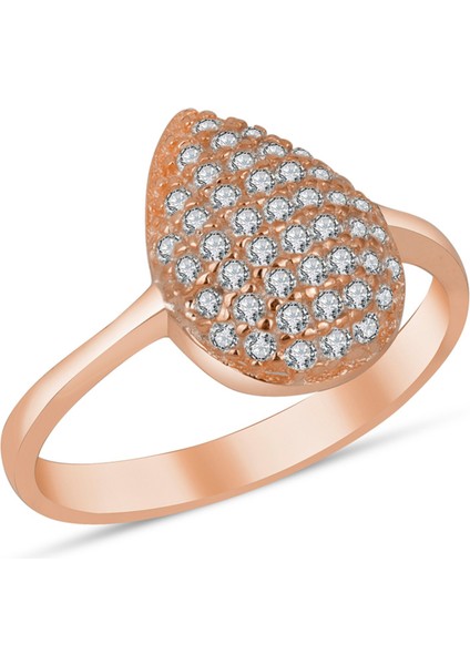 Çok Taşlı Kadın Gümüş Yüzük