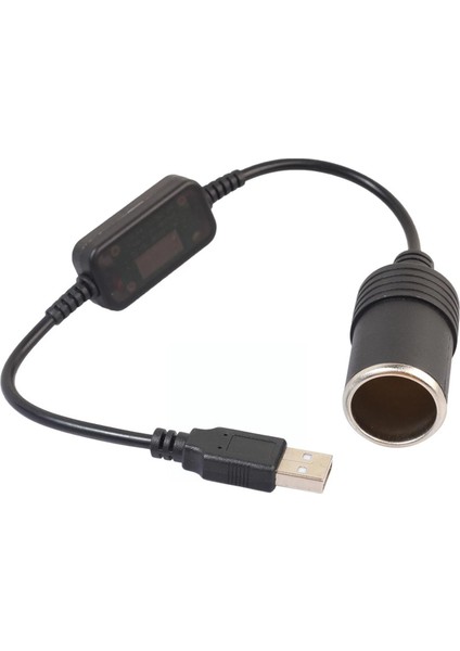 USB 2.0 5 Volt - 2 Amper To 12 Volt - 0.8 Amper Çakmak Fişi Dişi Çevirici