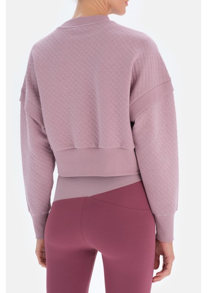 Lila Kadın Kapıtone Crop Sweatshırt fırsatları