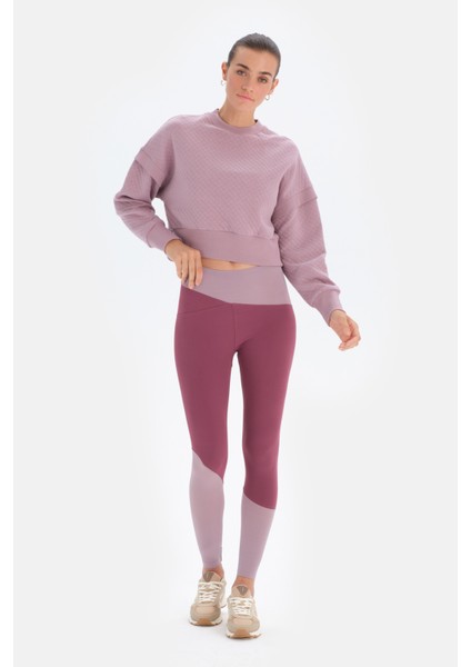 Lila Kadın Kapıtone Crop Sweatshırt indirimleri