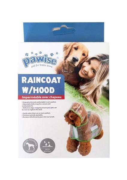 Raincoat Köpek Yağmurluğu Şeffaf Medium